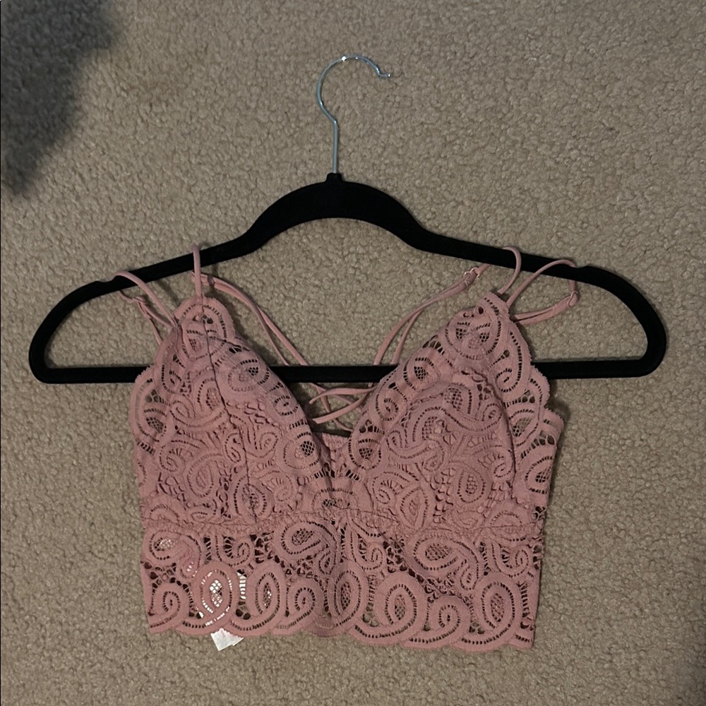 PINK Victoria's Secret Lace Bralette in Blush Pink